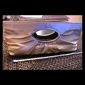 Metallic gold clutch bag